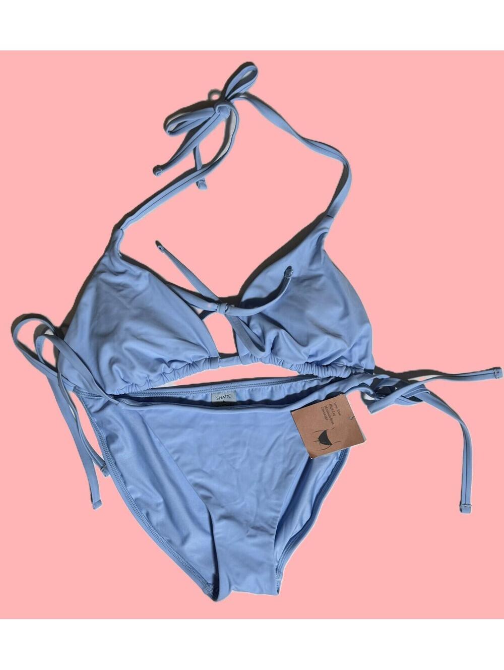Shade & Shore Blue Bikini - Top Size XL, Bottom Size L NEW! NWT